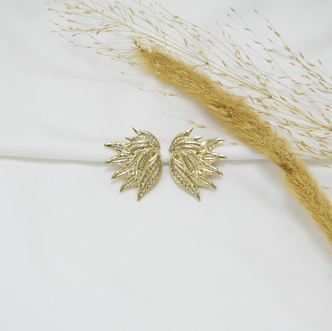 ARETES CHUNKY GOLD MIRIAM