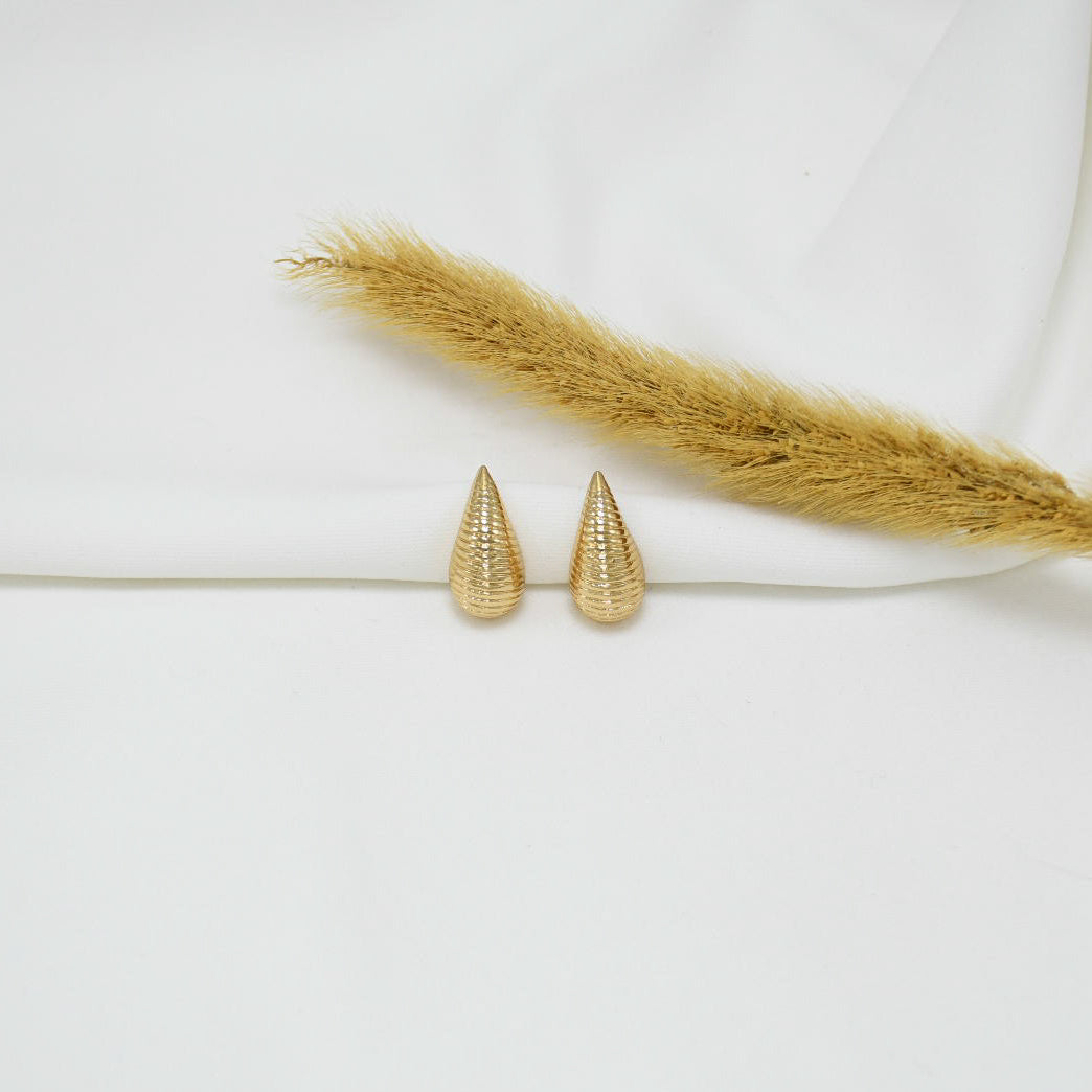 ARETES CHUNKY GOLD GOTAS V