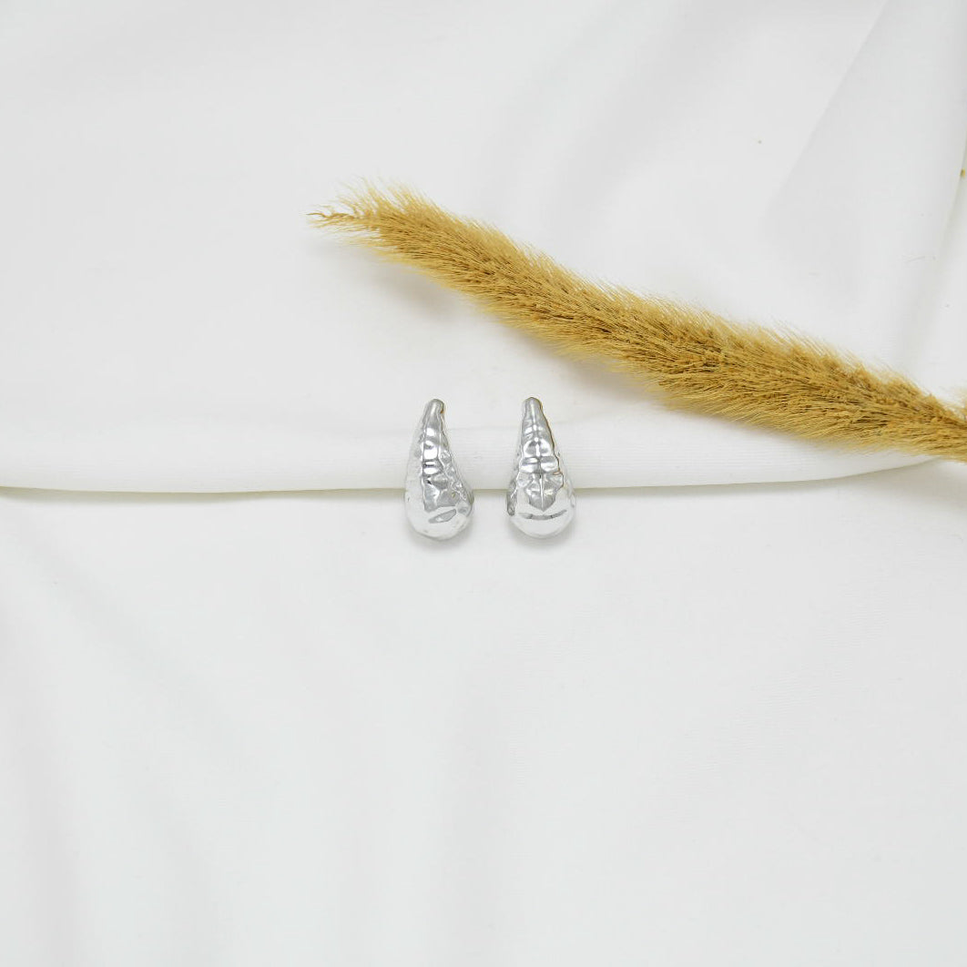 ARETES CHUNKY SILVER GOTAS I