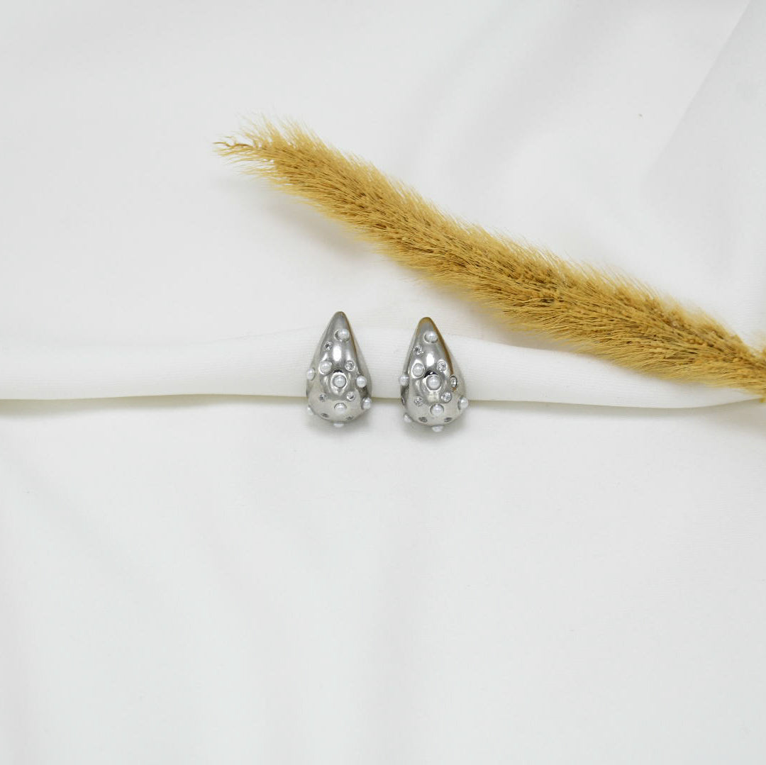 ARETES CHUNKY SILVER GOTAS II