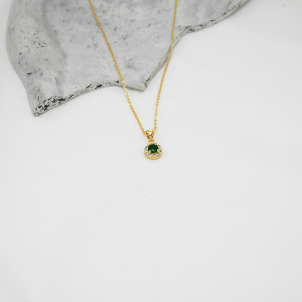 COLLAR GOLD GREEN LOVE