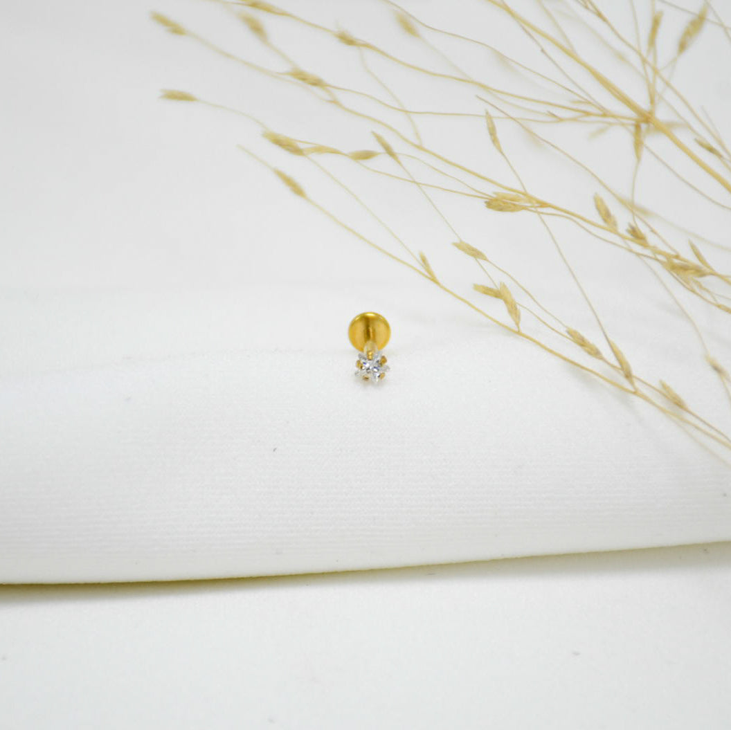 PIERCING DE TITANIO GOLD STAR