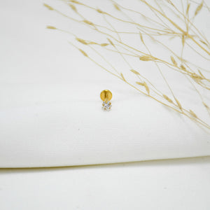 PIERCING DE TITANIO GOLD STAR