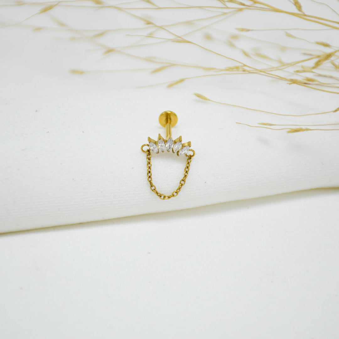 PIERCING DE TITANIO GOLD IRIA