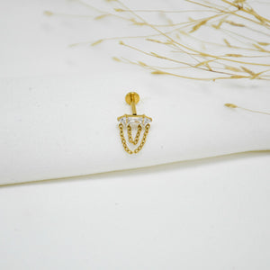 PIERCING DE TITANIO GOLD MACARENA