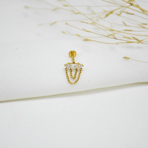PIERCING DE TITANIO GOLD MACARENA