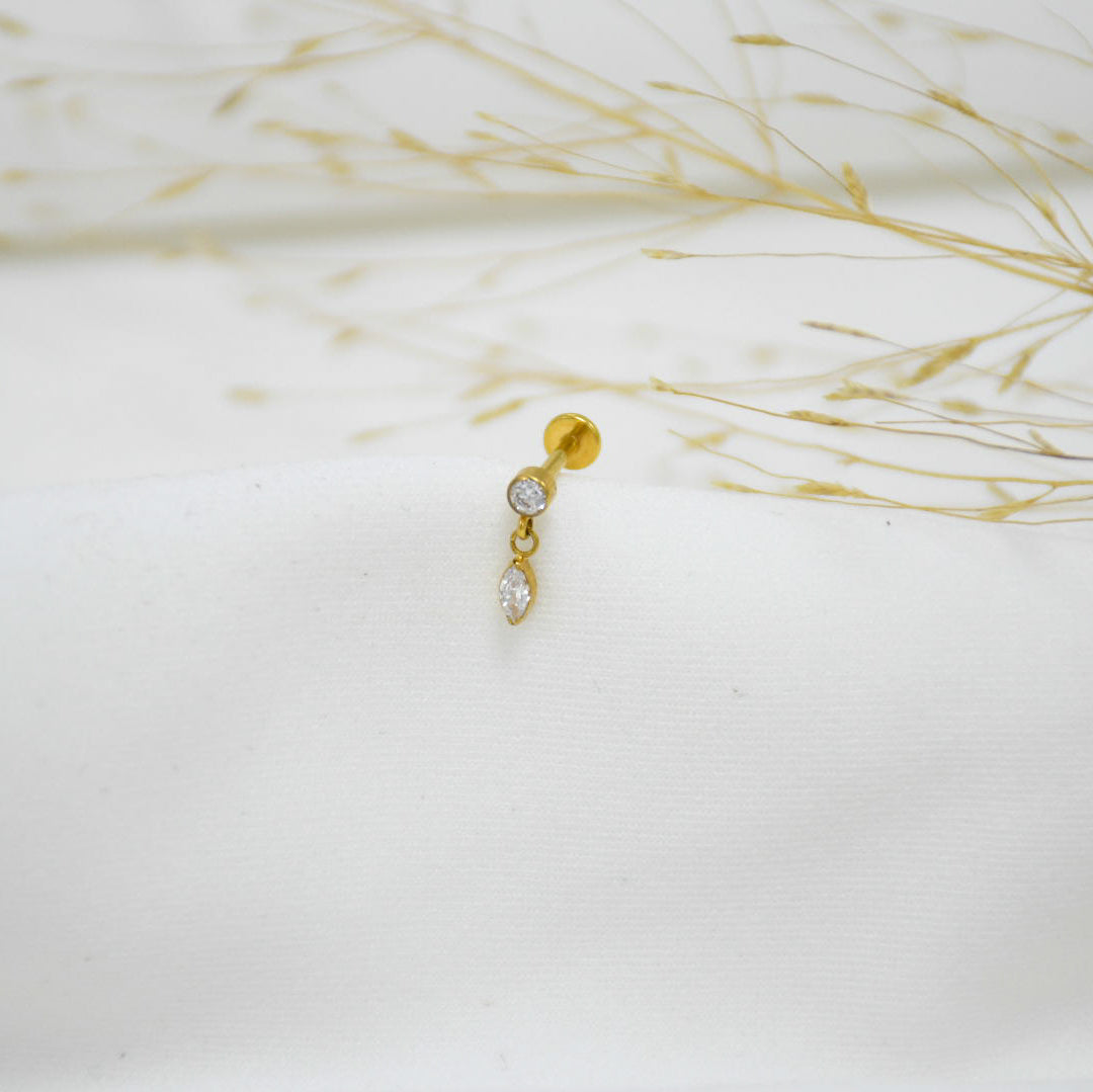 PIERCING DE TITANIO GOLD ALBA