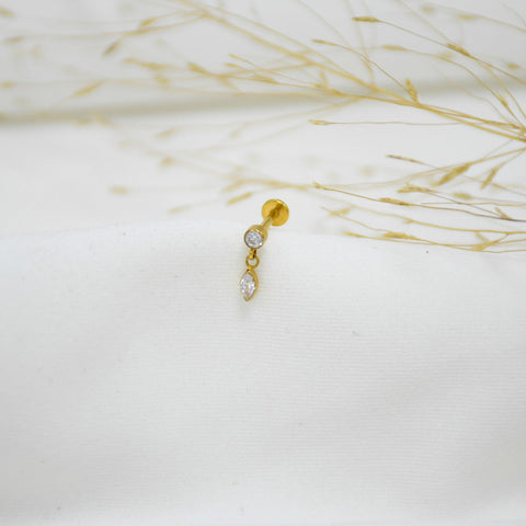 PIERCING DE TITANIO GOLD ALBA