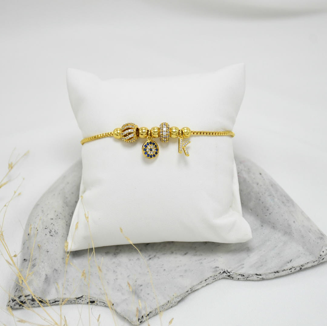 PULSERA GOLD MINI PANDORA AZUL