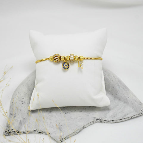 PULSERA GOLD MINI PANDORA AZUL