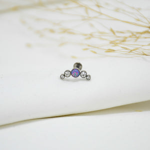PIERCING DE TITANIO SILVER VIOLETA
