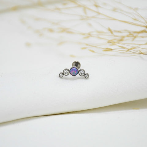 PIERCING DE TITANIO SILVER VIOLETA