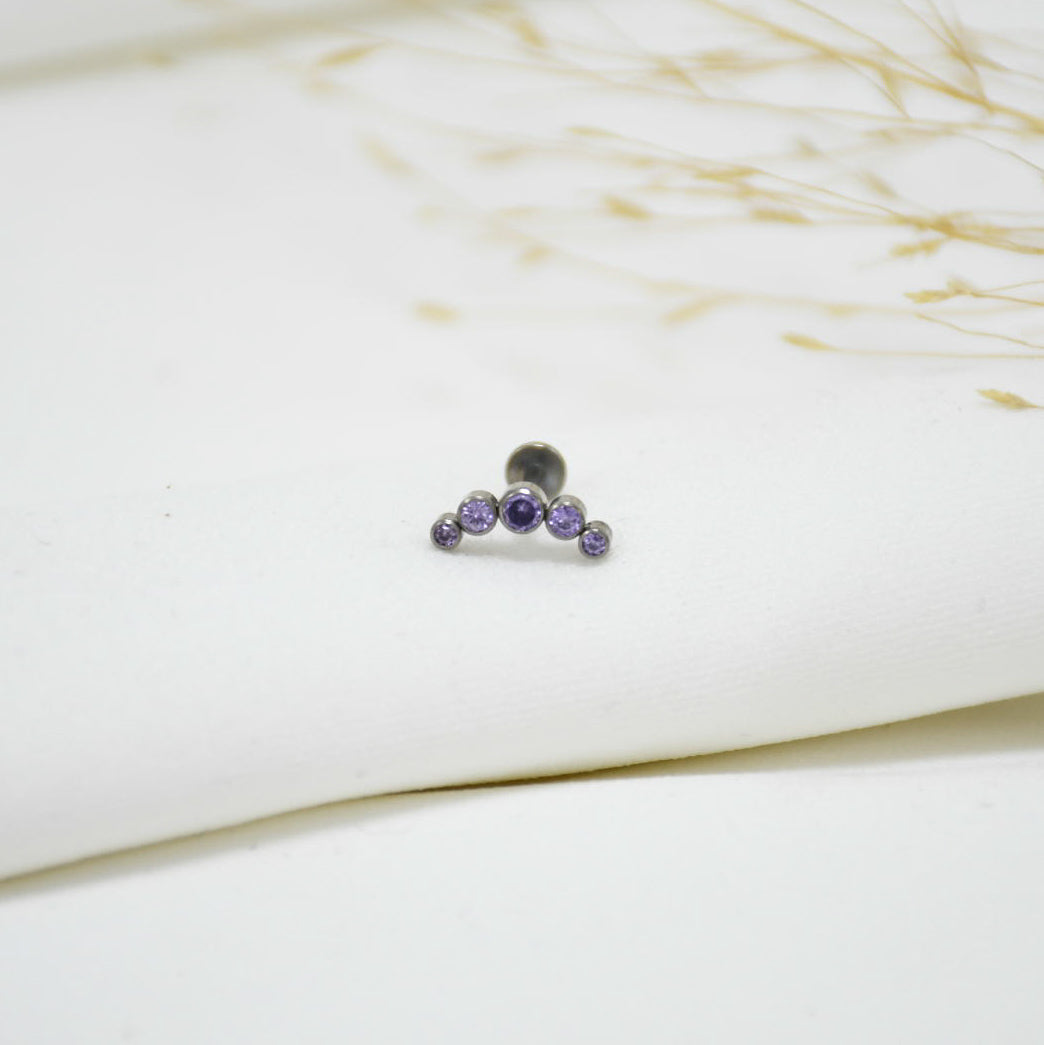 PIERCING DE TITANIO SILVER ESTER