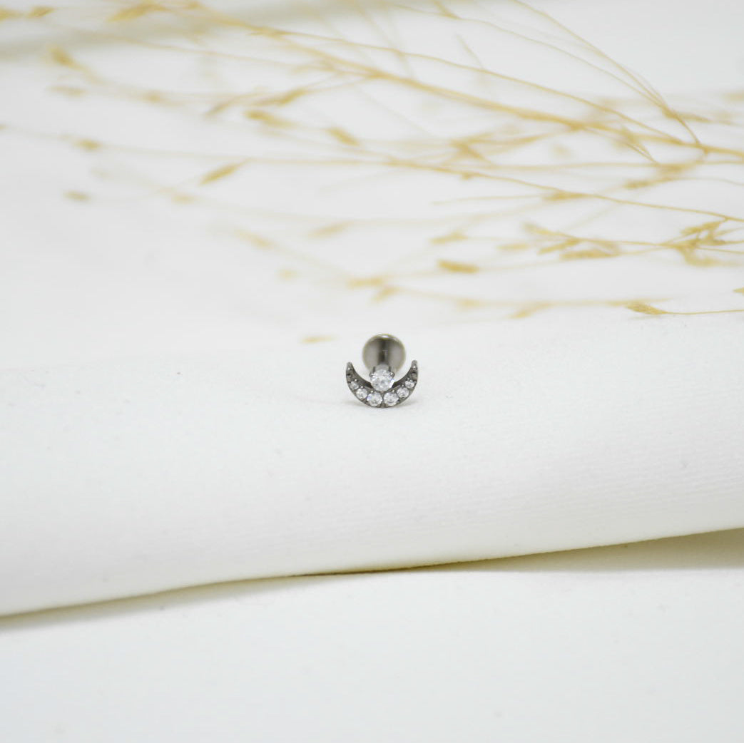 PIERCING DE TITANIO SILVER RAYZA