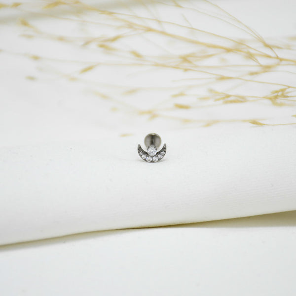 PIERCING DE TITANIO SILVER RAYZA
