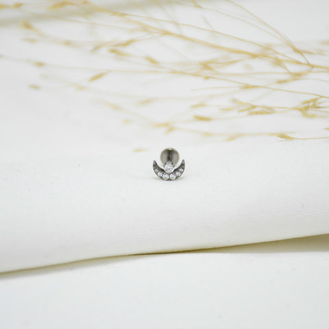 PIERCING DE TITANIO SILVER RAYZA
