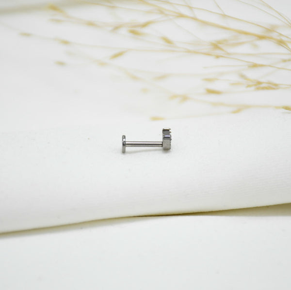 PIERCING DE TITANIO SILVER RAYZA