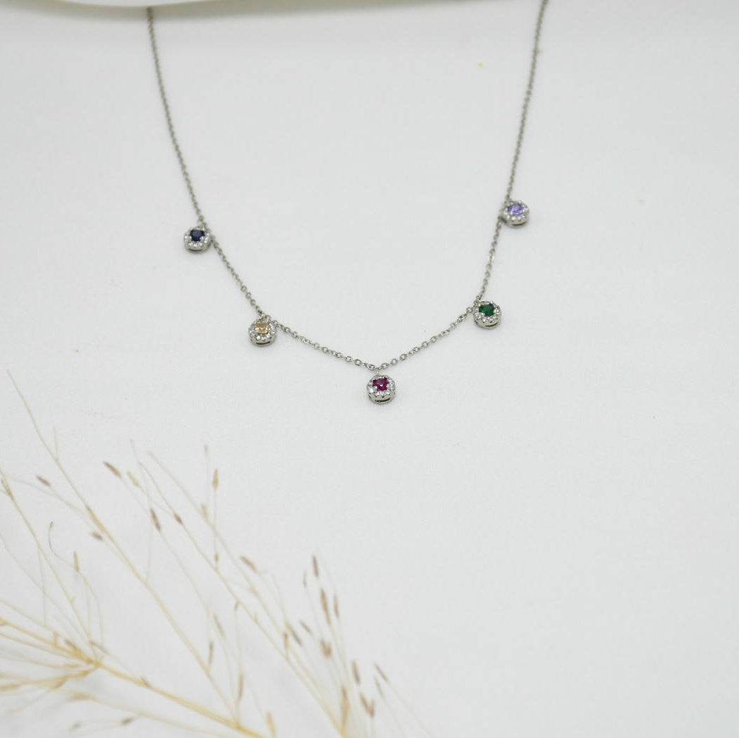 GARGANTILLA SILVER MULTICOLOR TIANA