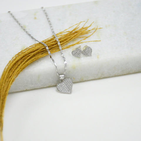 CADENA + ARETES PAOLA SILVER
