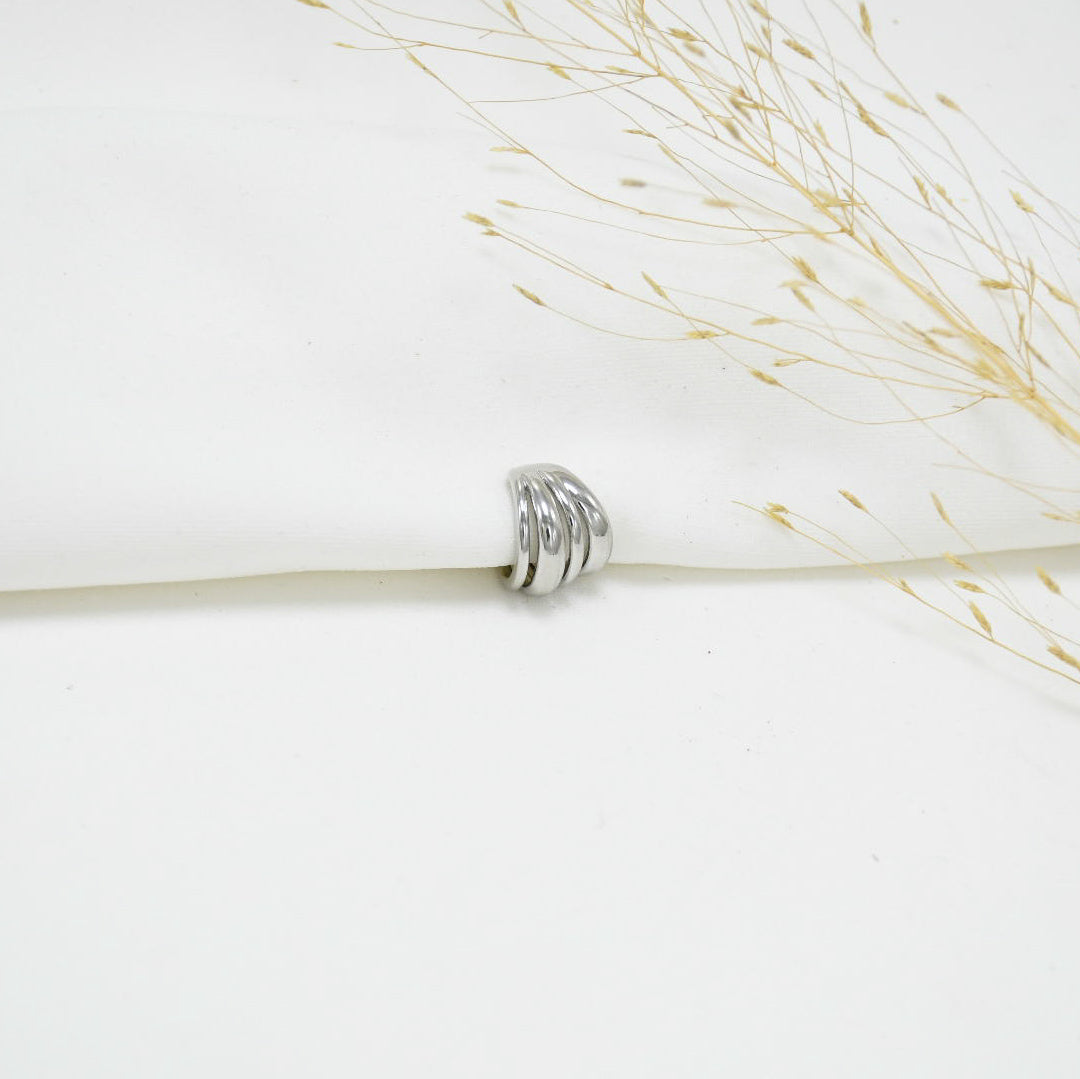 EARCUFF SILVER FERNY
