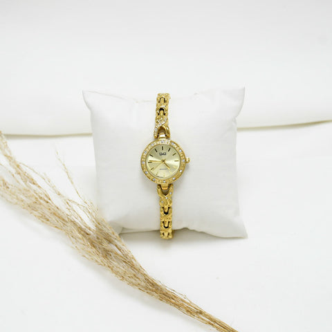 RELOJ DE MUJER GOLD BLACK Q&Q DESIRÉ