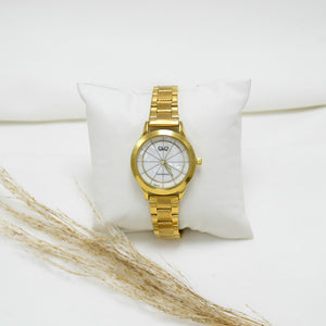 RELOJ DE MUJER GOLD BLACK Q&Q TATI