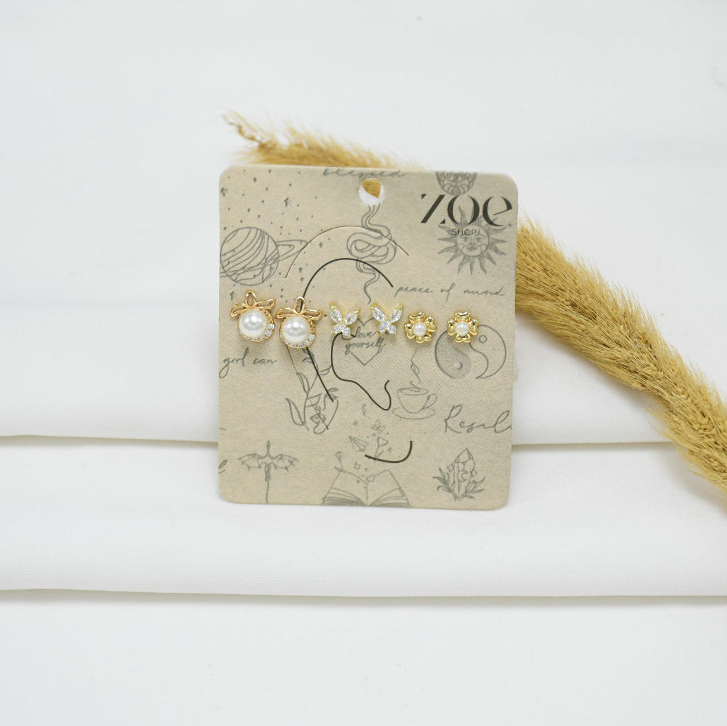 SET DE ARETES GOLD MICHELLE