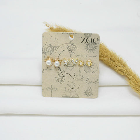 SET DE ARETES GOLD MICHELLE
