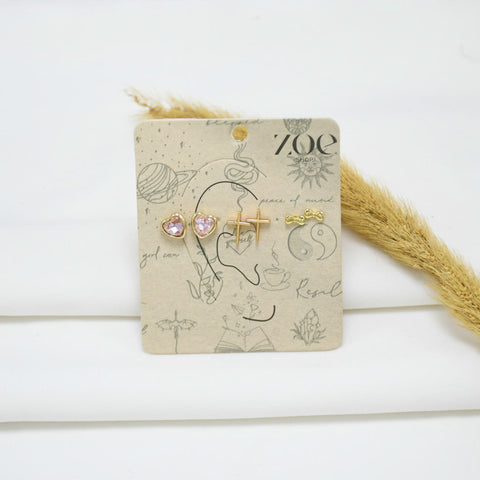 SET DE ARETES GOLD JEANINE