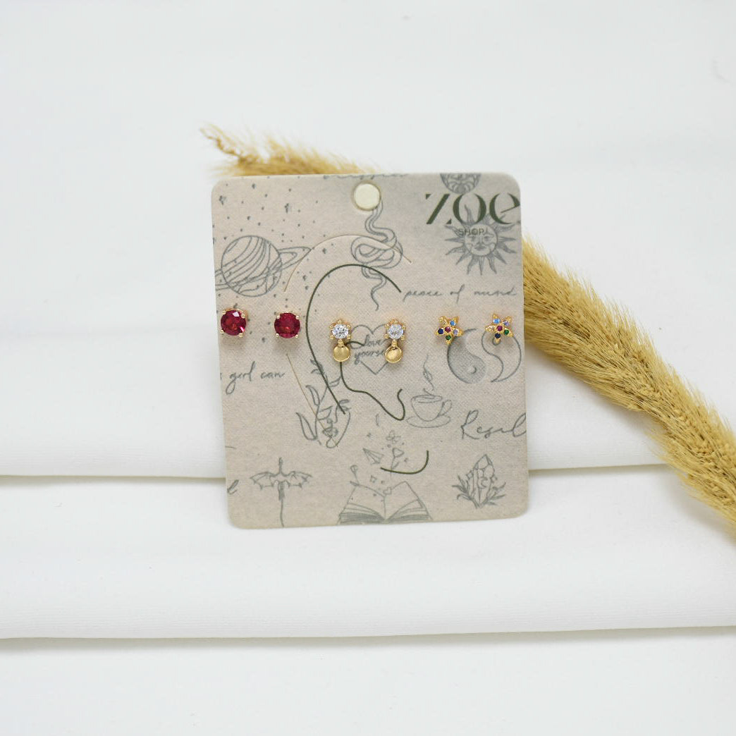 SET DE ARETES GOLD GERALDINE