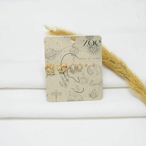 SET DE ARETES GOLD VERA