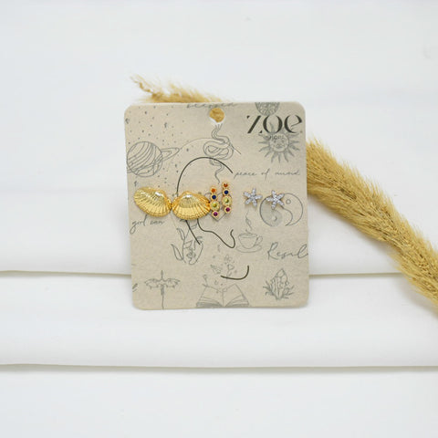 SET DE ARETES GOLD CARMIN