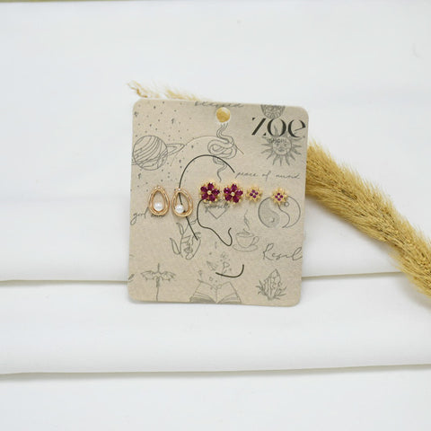 SET DE ARETES GOLD AMELIA