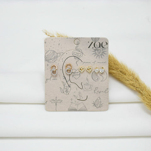 SET DE ARETES GOLD JANE