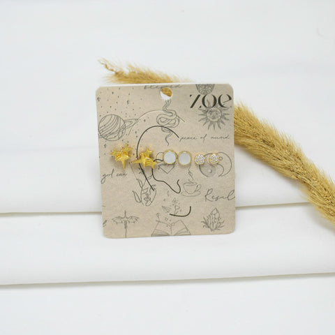 SET DE ARETES GOLD GIANNA