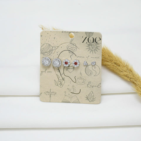 SET DE ARETES SILVER KIM