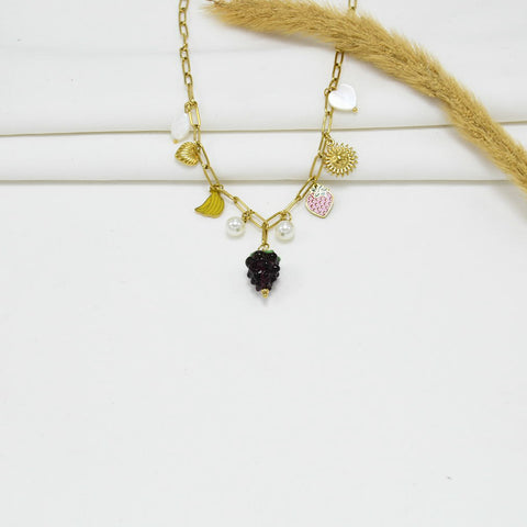 COLLAR GOLD CHUNKY HAPPY DAYS