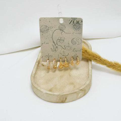 SET DE ARGOLLAS GOLD X