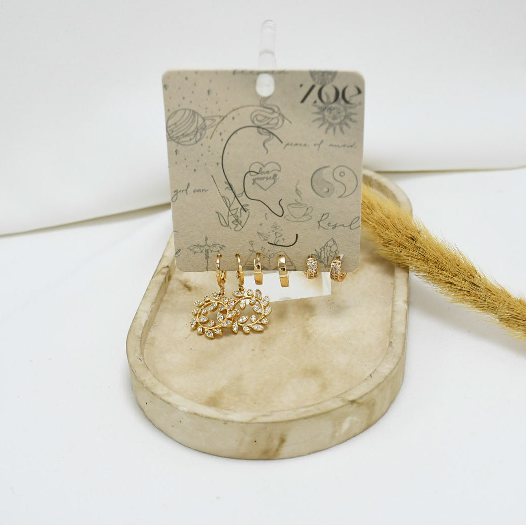 SET DE ARGOLLAS GOLD XX
