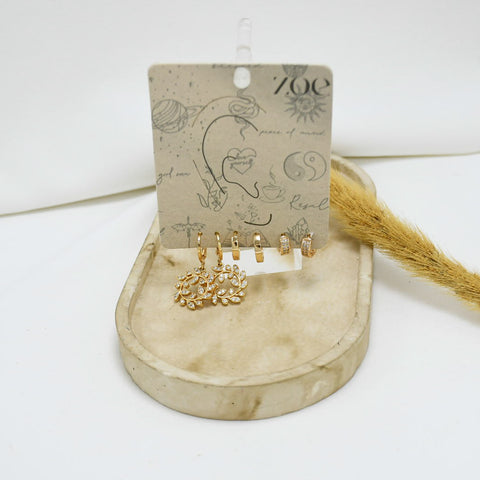 SET DE ARGOLLAS GOLD XX