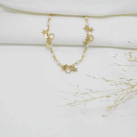 TOBILLERA GOLD PERLAS