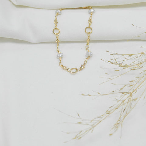 TOBILLERA GOLD PERLAS