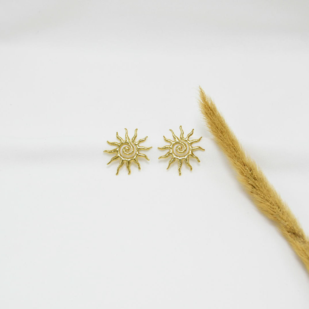 ARETES CHUNKY GOLD SUNNY