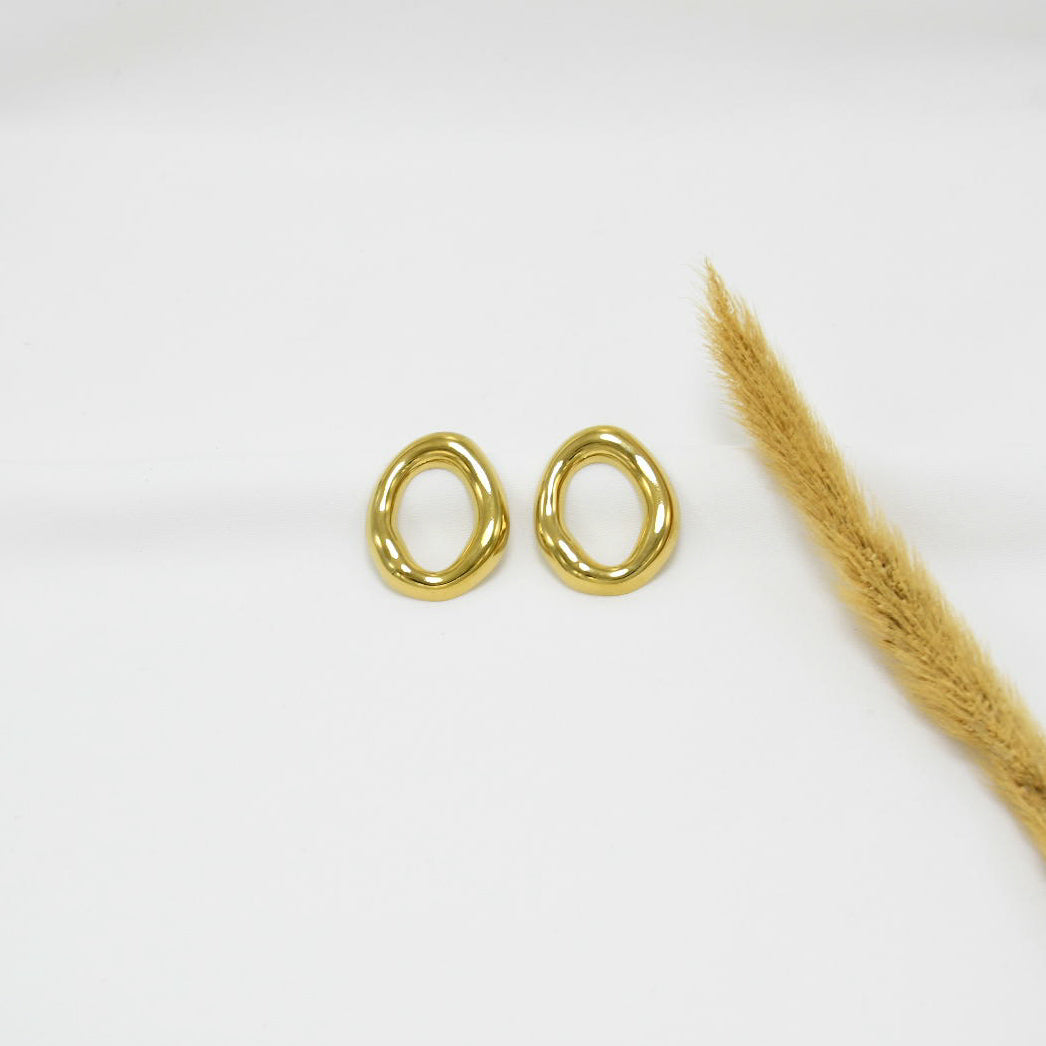 ARETES CHUNKY GOLD KEILA