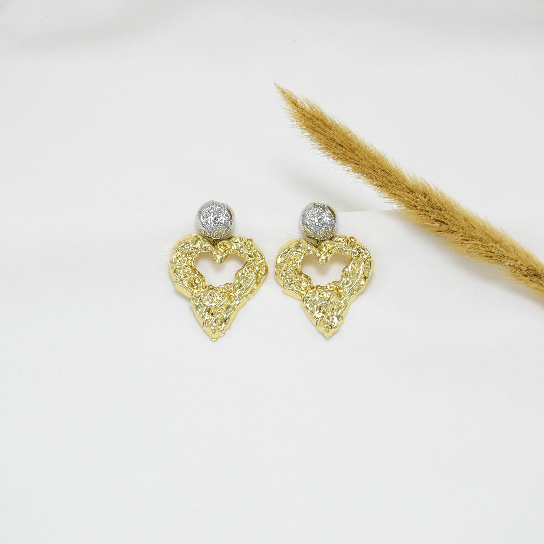 ARETES CHUNKY GOLD SIENNA