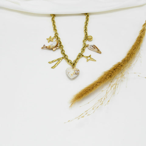 COLLAR GOLD CHUNKY MARIE