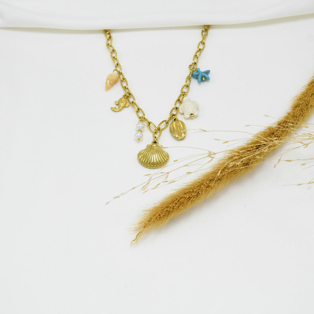 COLLAR GOLD CHUNKY SILVANA