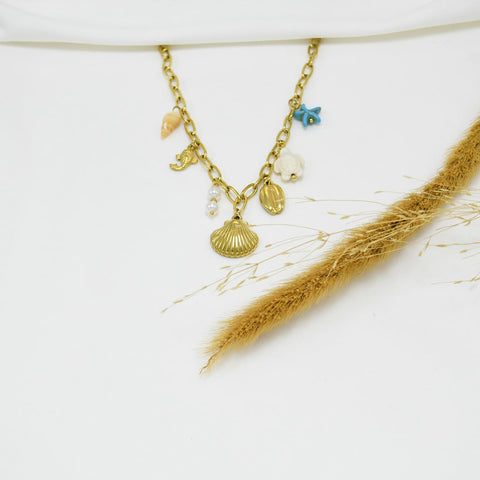 COLLAR GOLD CHUNKY SILVANA