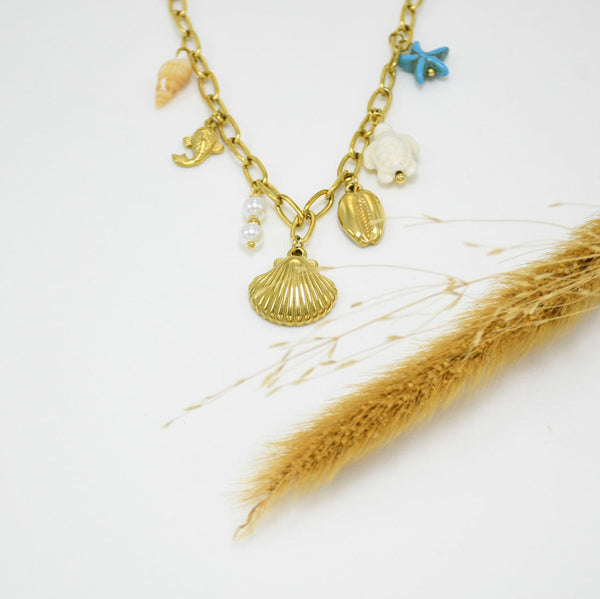COLLAR GOLD CHUNKY SILVANA