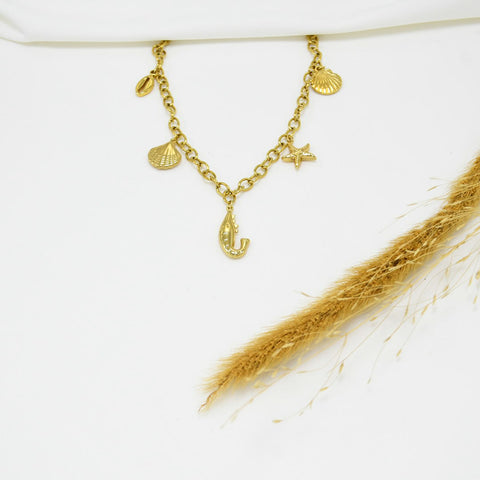 COLLAR GOLD CHUNKY MULTIDIJE NINA